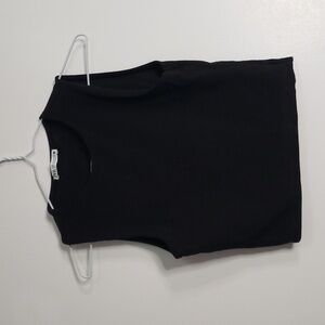 Zara women's black sleeveless tee "90s fit"ptp 13"